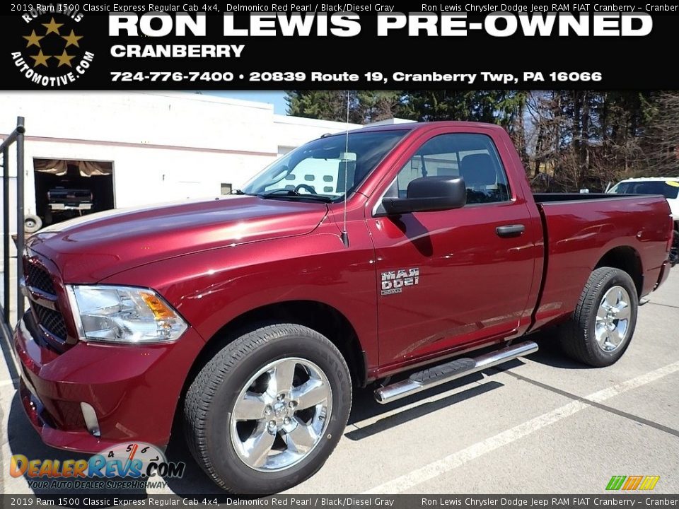 2019 Ram 1500 Classic Express Regular Cab 4x4 Delmonico Red Pearl / Black/Diesel Gray Photo #1