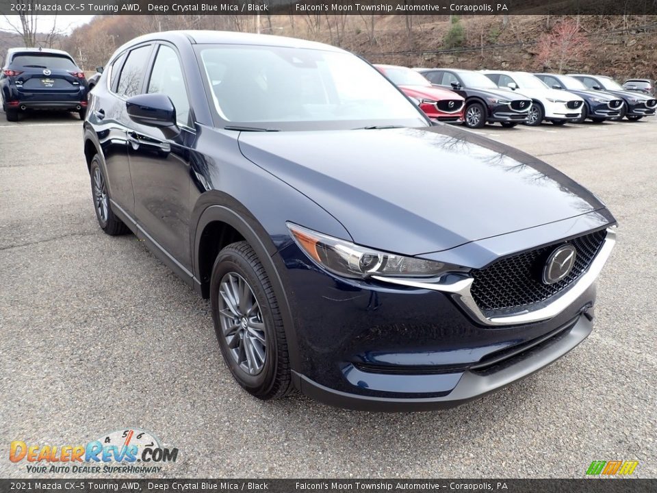 2021 Mazda CX-5 Touring AWD Deep Crystal Blue Mica / Black Photo #3