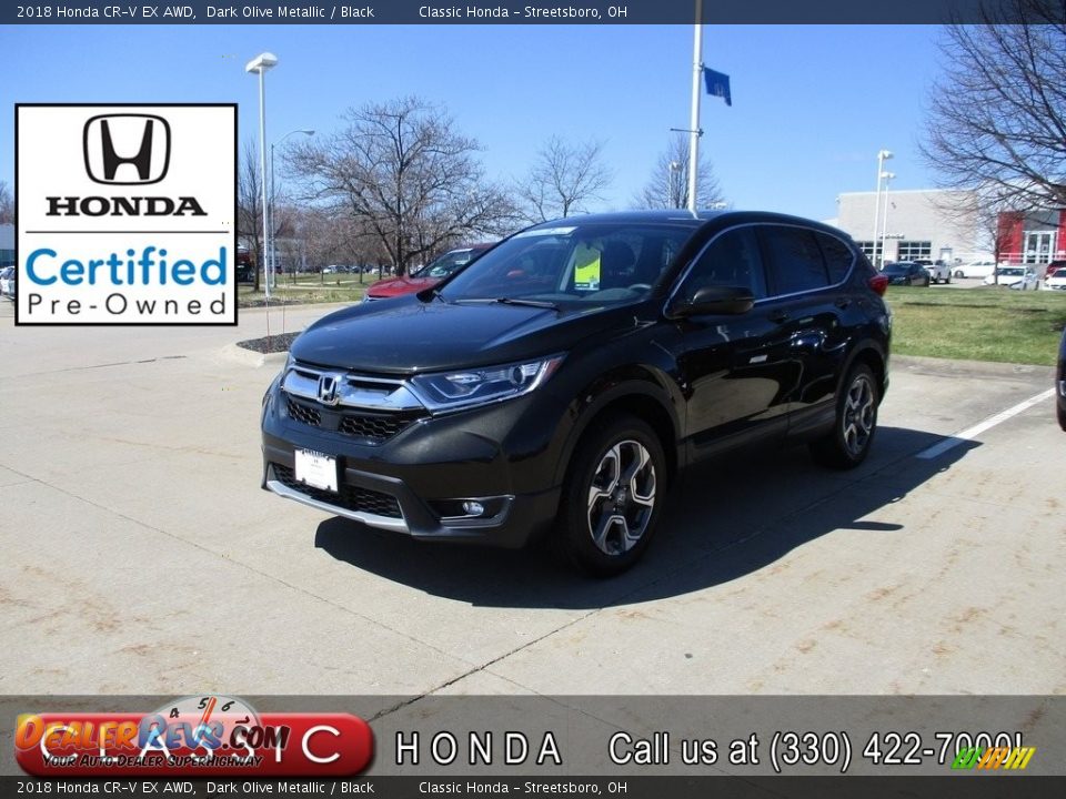 2018 Honda CR-V EX AWD Dark Olive Metallic / Black Photo #1