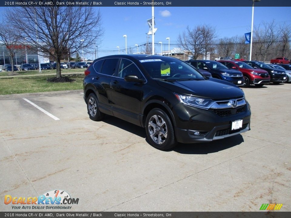 2018 Honda CR-V EX AWD Dark Olive Metallic / Black Photo #3