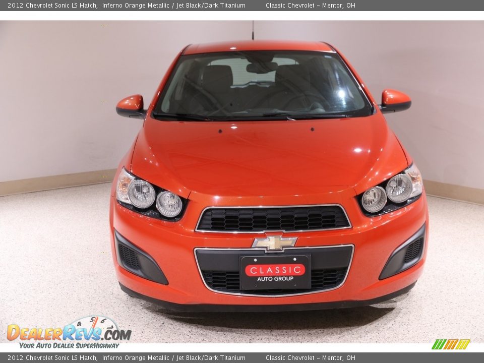 2012 Chevrolet Sonic LS Hatch Inferno Orange Metallic / Jet Black/Dark Titanium Photo #2