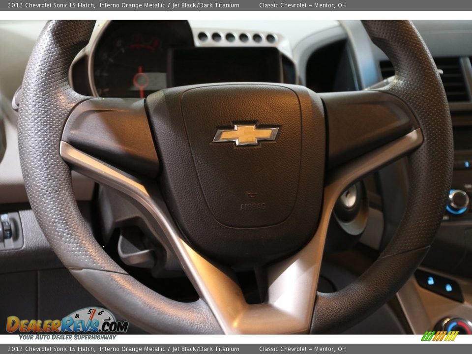 2012 Chevrolet Sonic LS Hatch Inferno Orange Metallic / Jet Black/Dark Titanium Photo #7