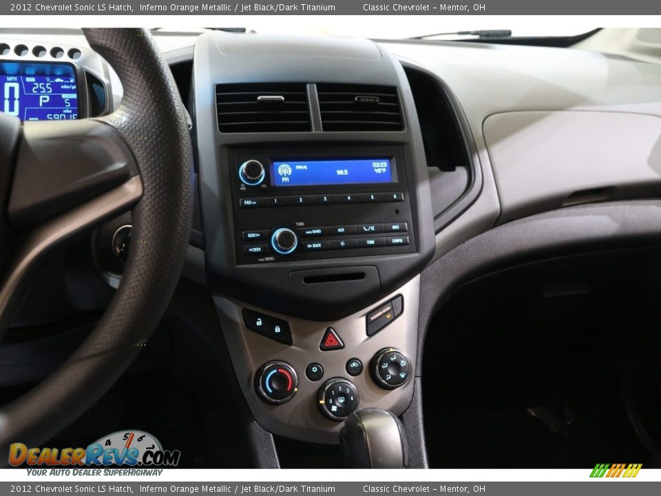 2012 Chevrolet Sonic LS Hatch Inferno Orange Metallic / Jet Black/Dark Titanium Photo #9