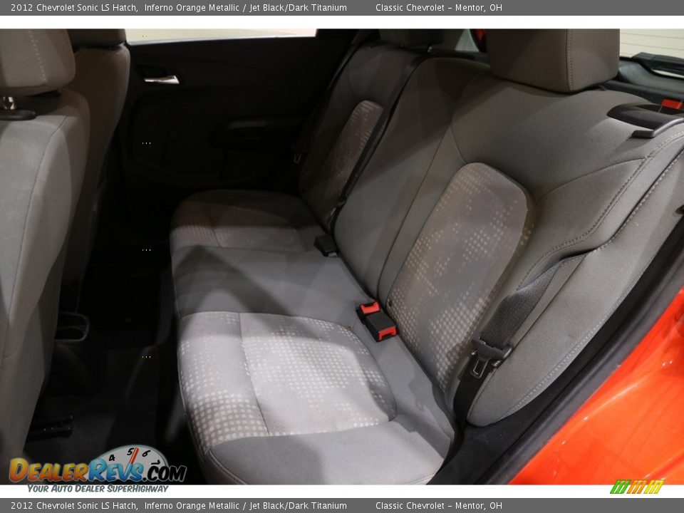 2012 Chevrolet Sonic LS Hatch Inferno Orange Metallic / Jet Black/Dark Titanium Photo #13