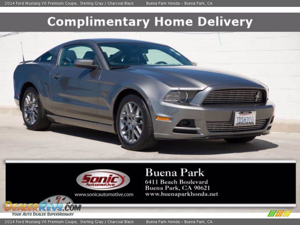 2014 Ford Mustang V6 Premium Coupe Sterling Gray / Charcoal Black Photo #1