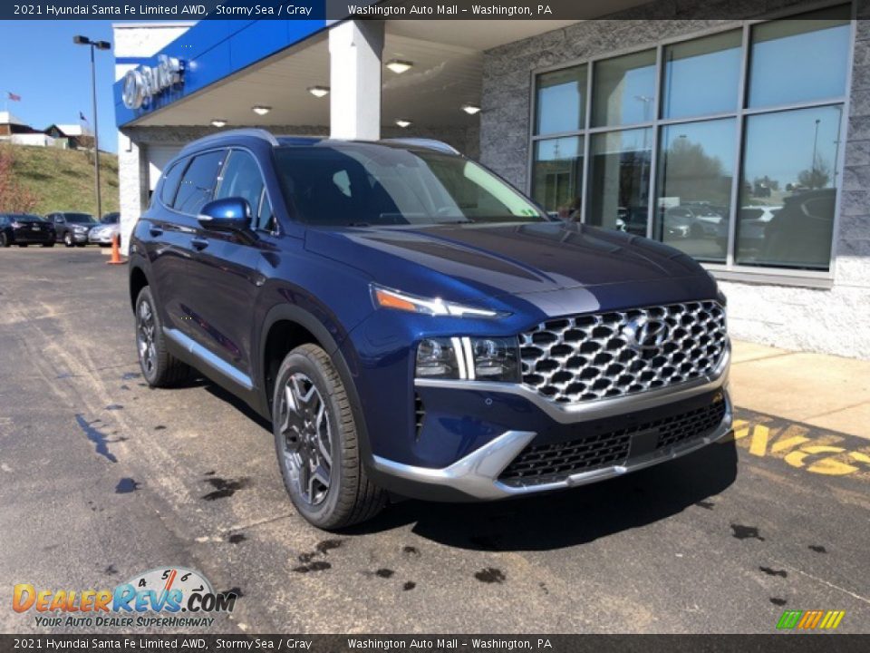 2021 Hyundai Santa Fe Limited AWD Stormy Sea / Gray Photo #1