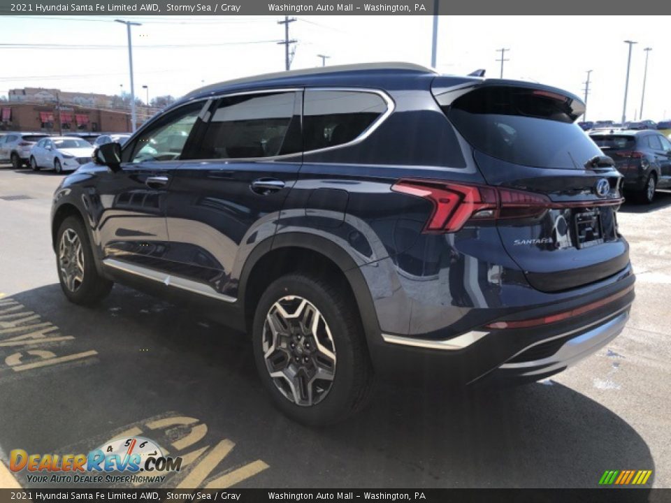 2021 Hyundai Santa Fe Limited AWD Stormy Sea / Gray Photo #3