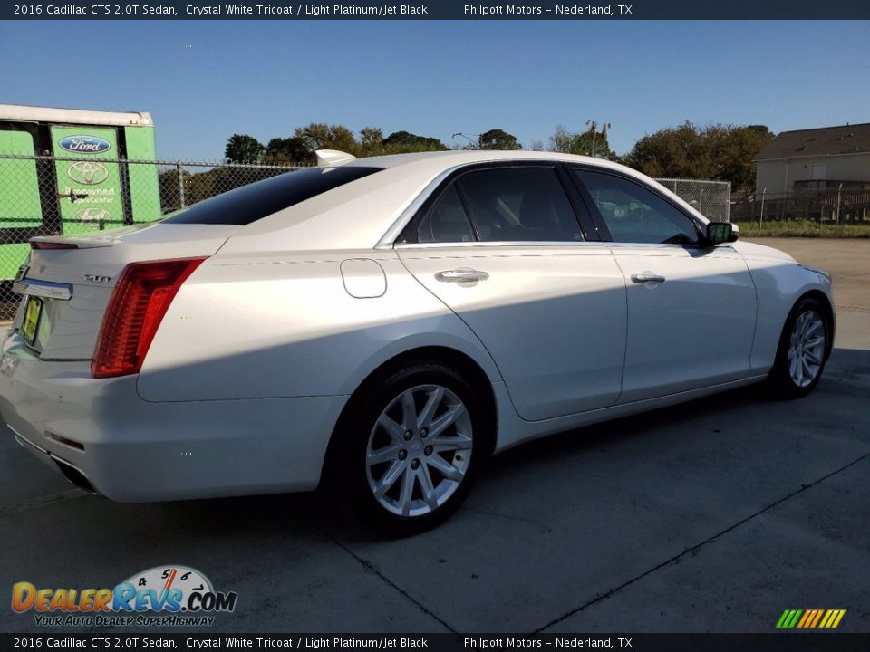 2016 Cadillac CTS 2.0T Sedan Crystal White Tricoat / Light Platinum/Jet Black Photo #3