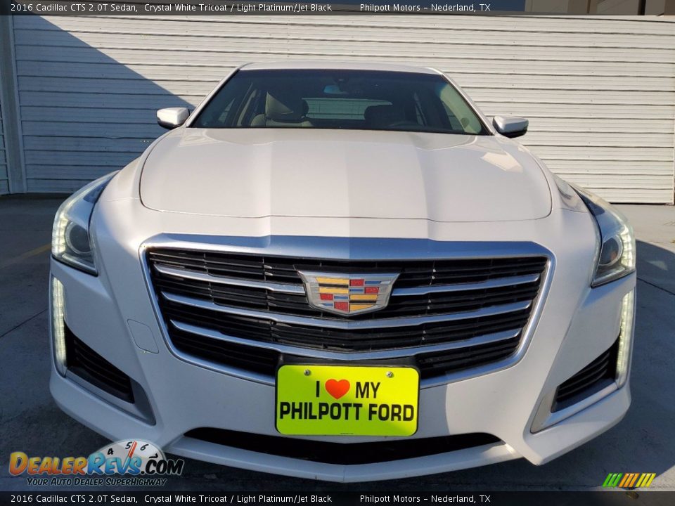 2016 Cadillac CTS 2.0T Sedan Crystal White Tricoat / Light Platinum/Jet Black Photo #9