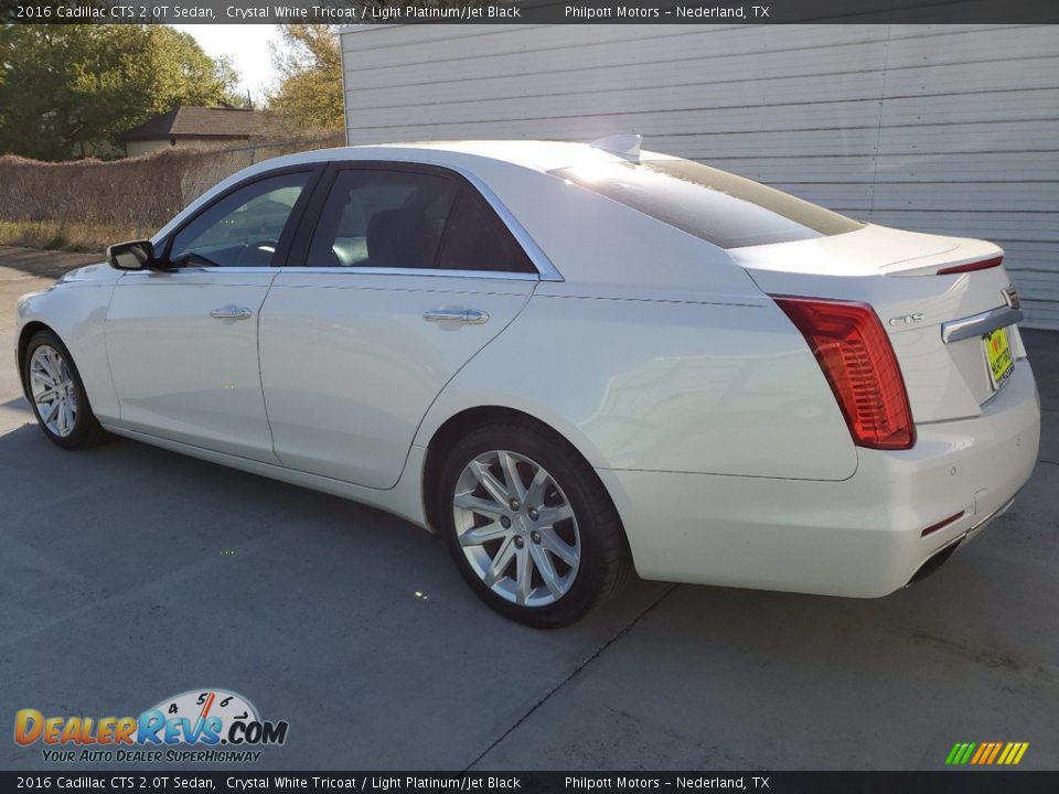 2016 Cadillac CTS 2.0T Sedan Crystal White Tricoat / Light Platinum/Jet Black Photo #11