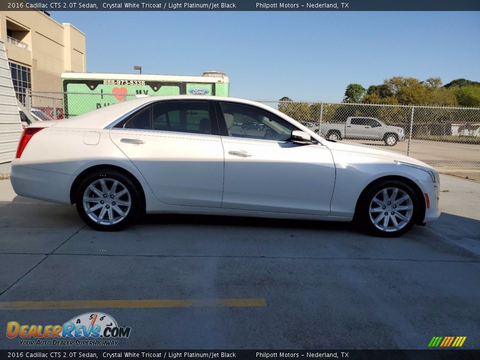 2016 Cadillac CTS 2.0T Sedan Crystal White Tricoat / Light Platinum/Jet Black Photo #12