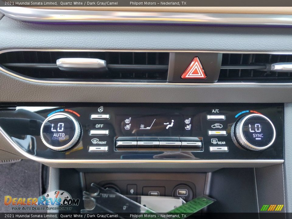 2021 Hyundai Sonata Limited Quartz White / Dark Gray/Camel Photo #24