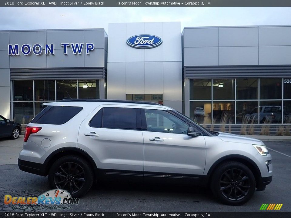 2018 Ford Explorer XLT 4WD Ingot Silver / Ebony Black Photo #1