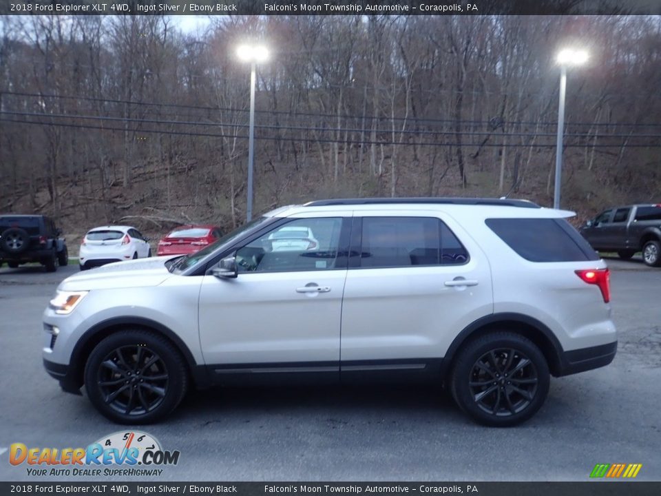 2018 Ford Explorer XLT 4WD Ingot Silver / Ebony Black Photo #6