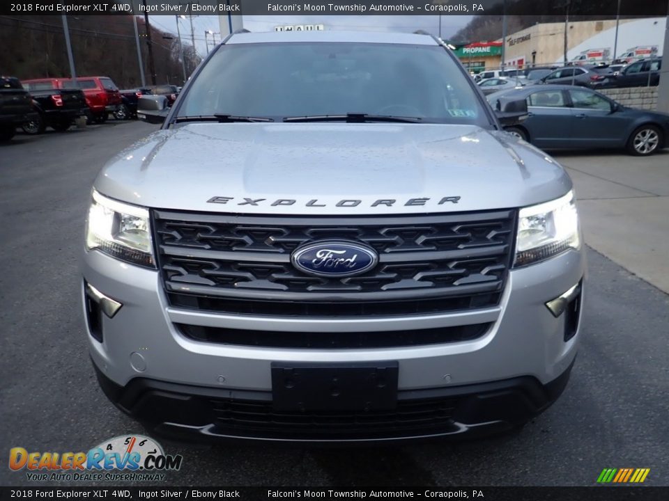 2018 Ford Explorer XLT 4WD Ingot Silver / Ebony Black Photo #8