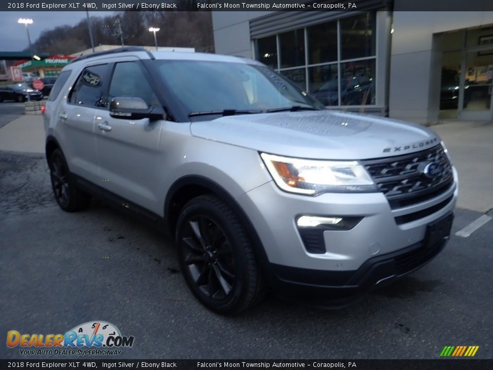 2018 Ford Explorer XLT 4WD Ingot Silver / Ebony Black Photo #9
