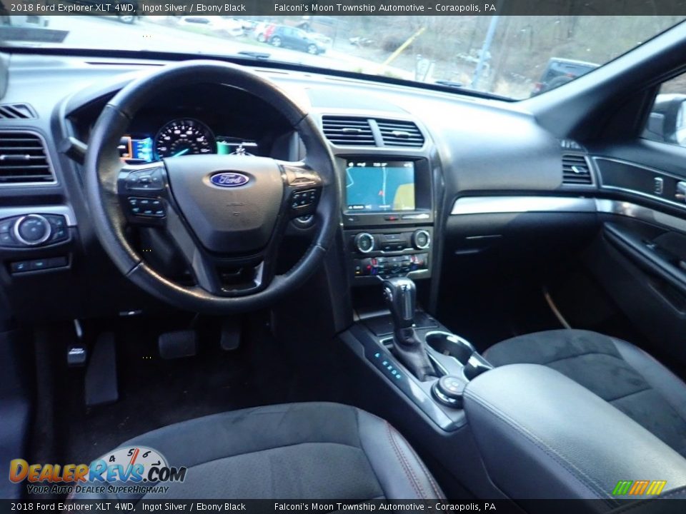 2018 Ford Explorer XLT 4WD Ingot Silver / Ebony Black Photo #18