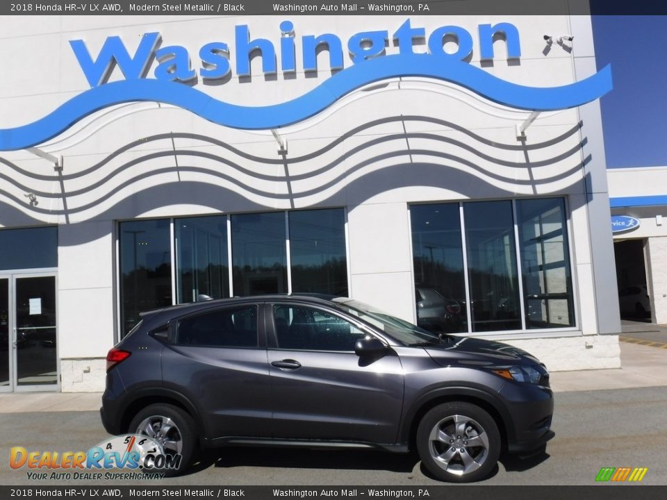 2018 Honda HR-V LX AWD Modern Steel Metallic / Black Photo #2