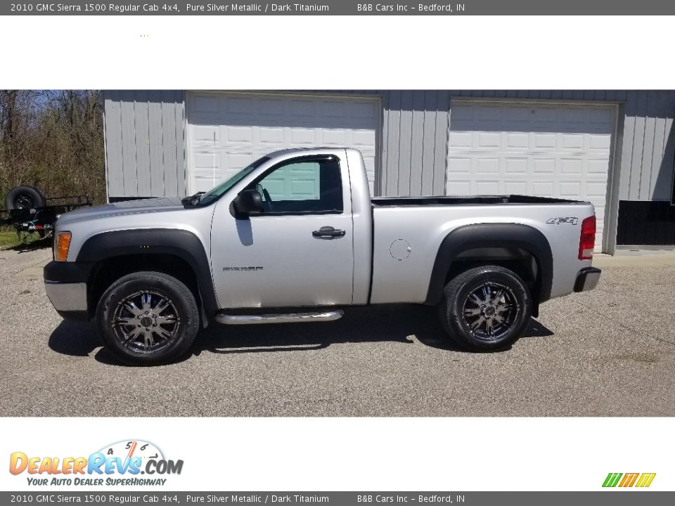 Pure Silver Metallic 2010 GMC Sierra 1500 Regular Cab 4x4 Photo #2