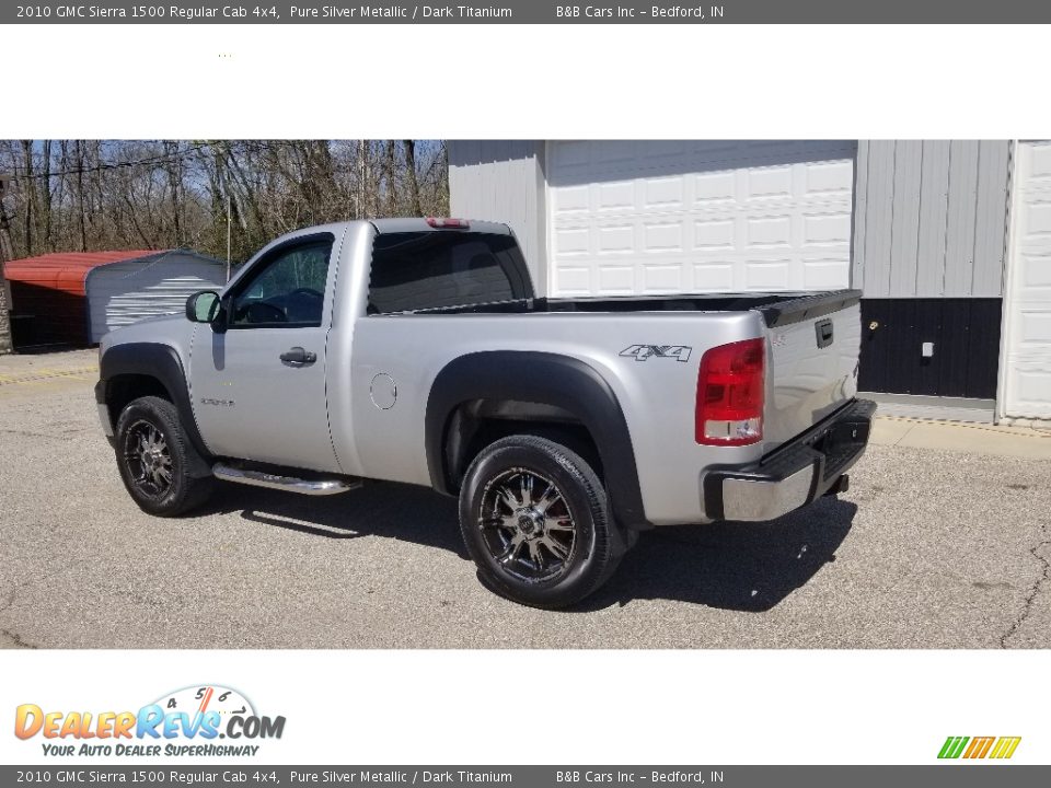 2010 GMC Sierra 1500 Regular Cab 4x4 Pure Silver Metallic / Dark Titanium Photo #3