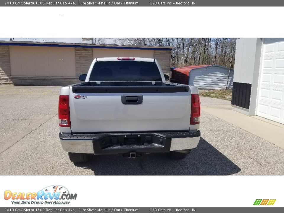 2010 GMC Sierra 1500 Regular Cab 4x4 Pure Silver Metallic / Dark Titanium Photo #4