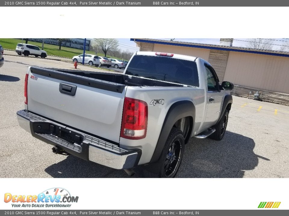 2010 GMC Sierra 1500 Regular Cab 4x4 Pure Silver Metallic / Dark Titanium Photo #5