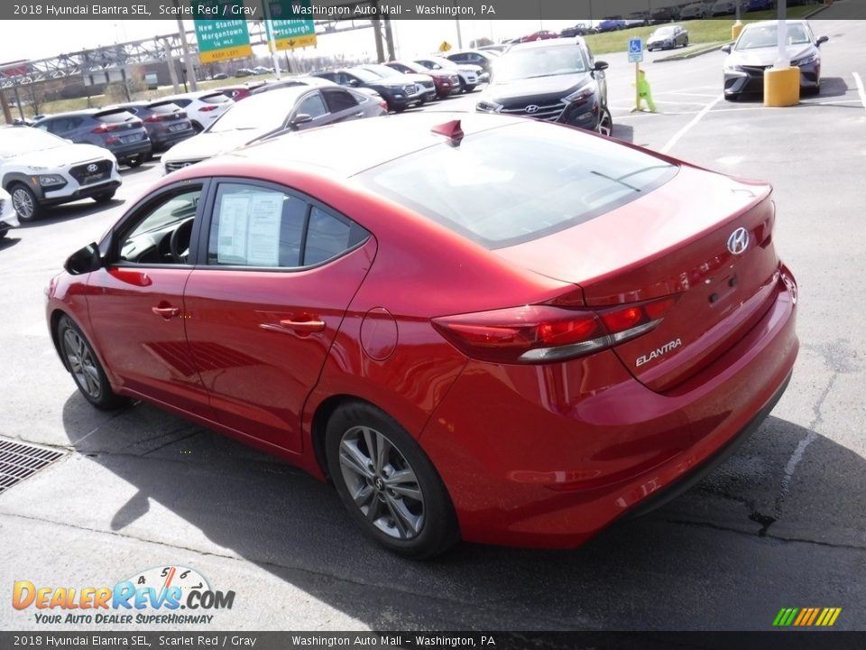 2018 Hyundai Elantra SEL Scarlet Red / Gray Photo #7