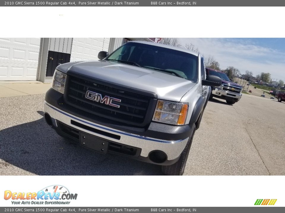 2010 GMC Sierra 1500 Regular Cab 4x4 Pure Silver Metallic / Dark Titanium Photo #8