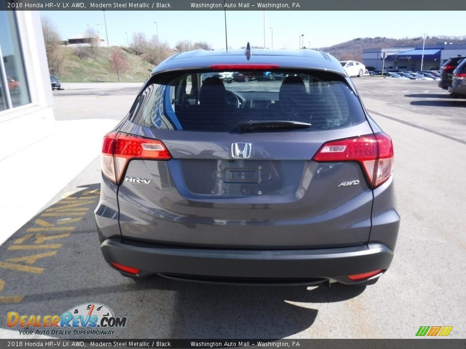 2018 Honda HR-V LX AWD Modern Steel Metallic / Black Photo #8