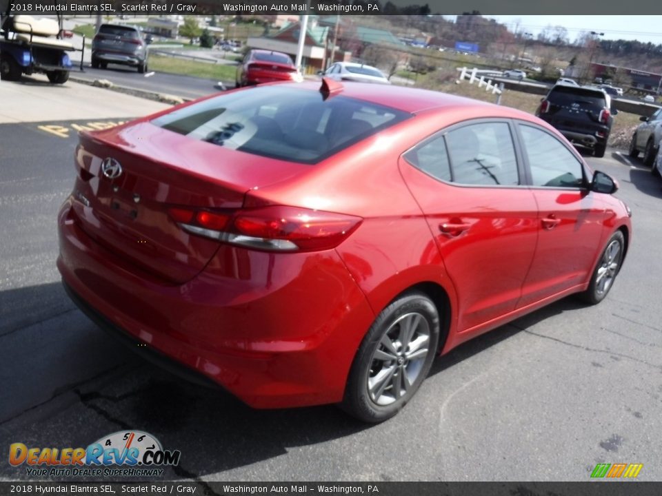2018 Hyundai Elantra SEL Scarlet Red / Gray Photo #9