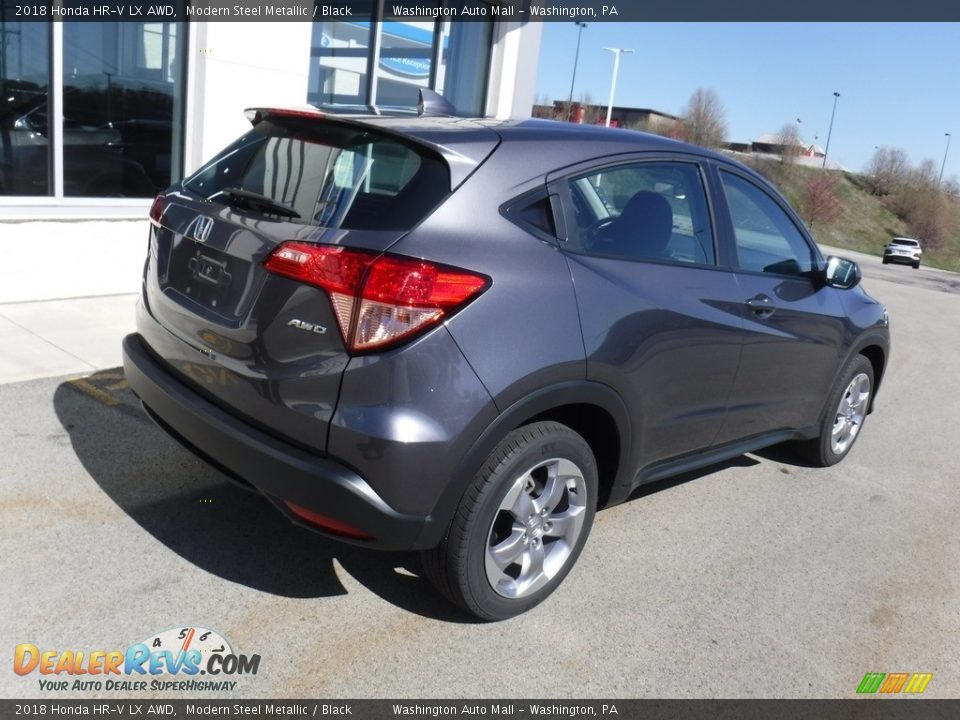 2018 Honda HR-V LX AWD Modern Steel Metallic / Black Photo #9