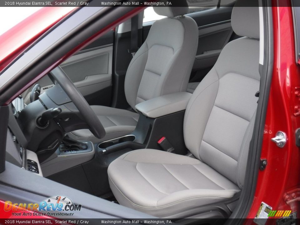 2018 Hyundai Elantra SEL Scarlet Red / Gray Photo #14