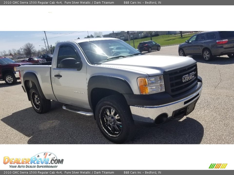 2010 GMC Sierra 1500 Regular Cab 4x4 Pure Silver Metallic / Dark Titanium Photo #18