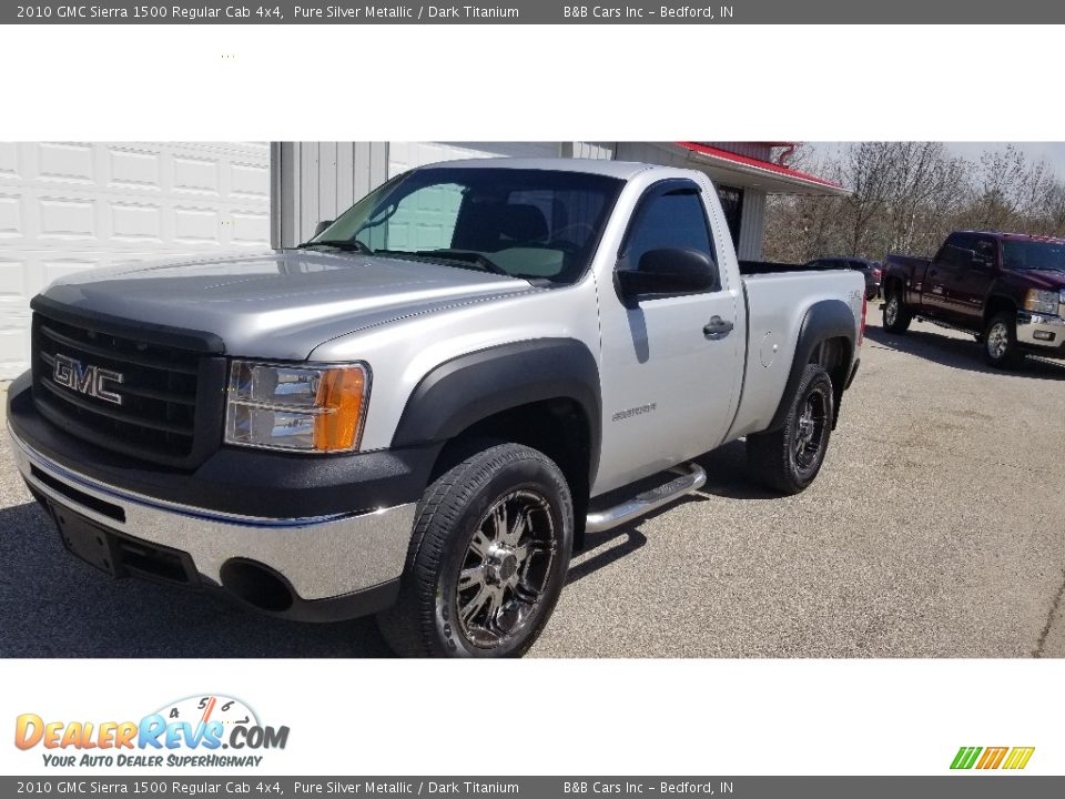 2010 GMC Sierra 1500 Regular Cab 4x4 Pure Silver Metallic / Dark Titanium Photo #19