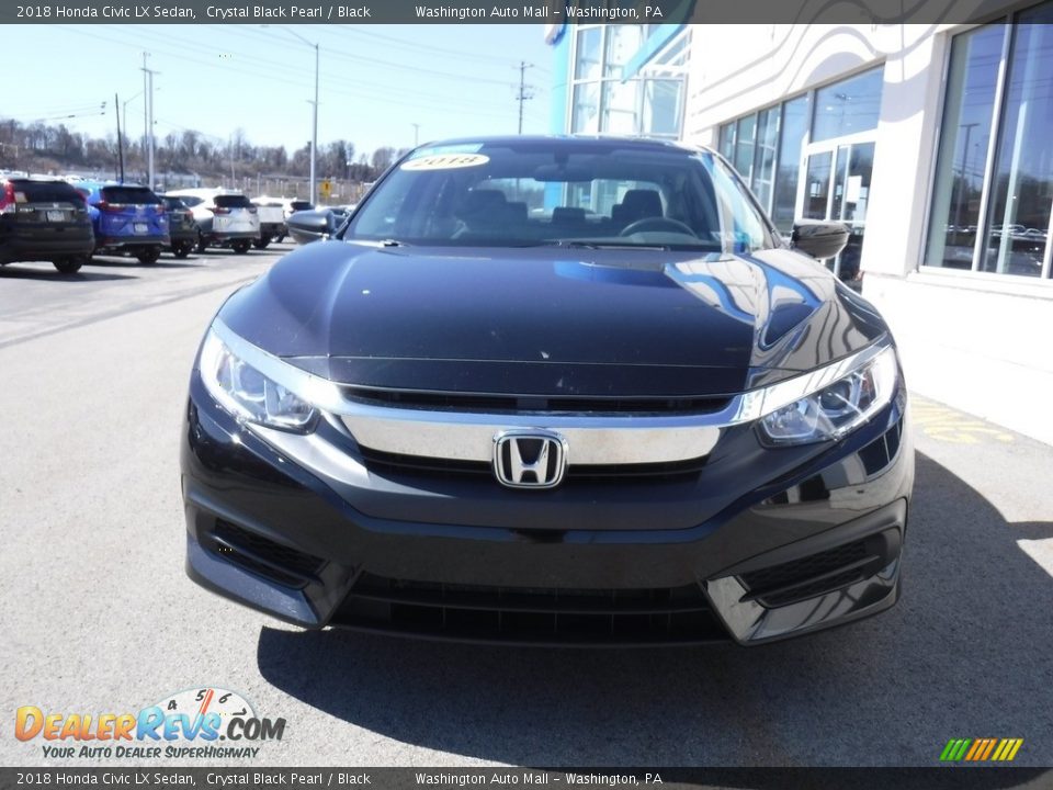 2018 Honda Civic LX Sedan Crystal Black Pearl / Black Photo #3