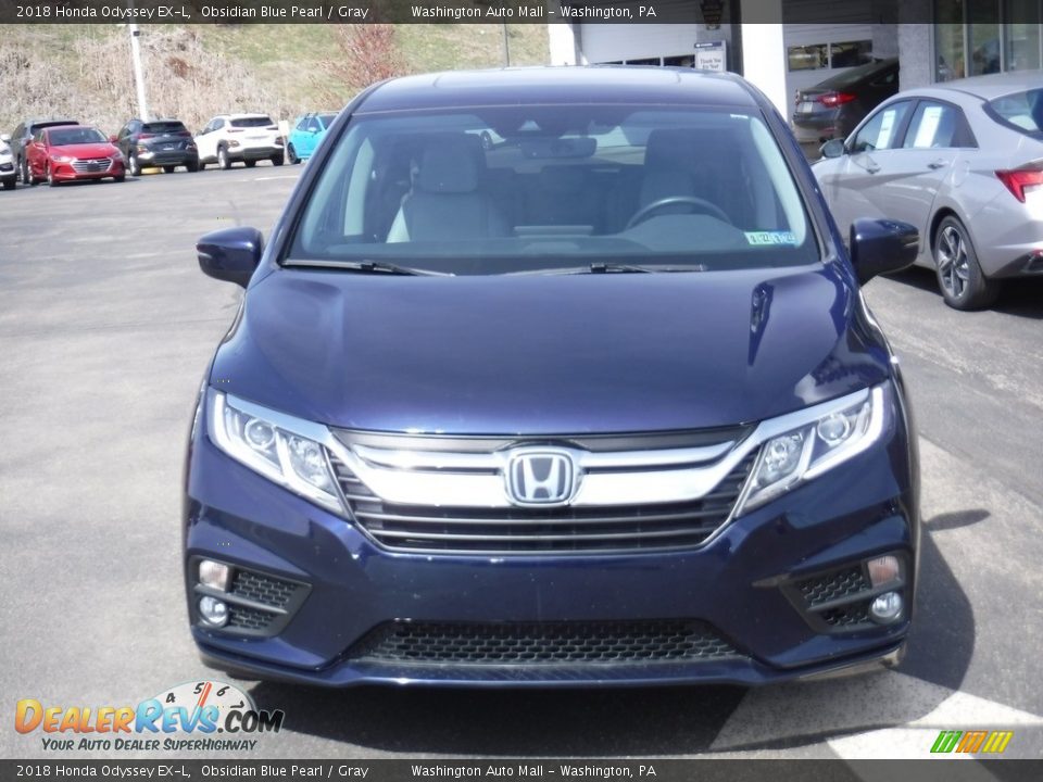 2018 Honda Odyssey EX-L Obsidian Blue Pearl / Gray Photo #4