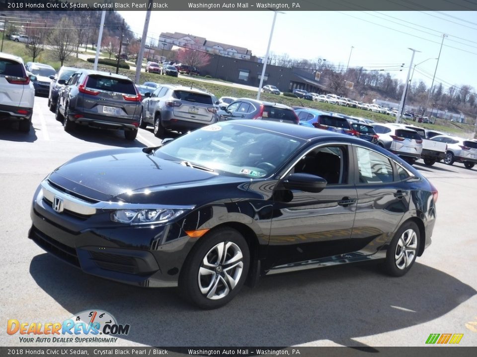 2018 Honda Civic LX Sedan Crystal Black Pearl / Black Photo #4