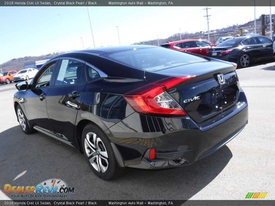 2018 Honda Civic LX Sedan Crystal Black Pearl / Black Photo #6