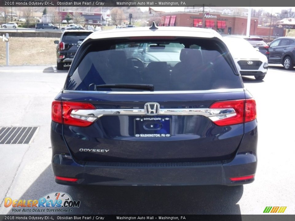 2018 Honda Odyssey EX-L Obsidian Blue Pearl / Gray Photo #7