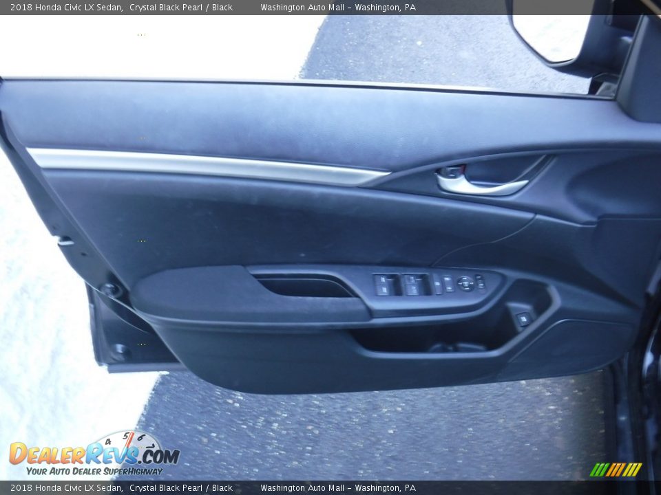 2018 Honda Civic LX Sedan Crystal Black Pearl / Black Photo #10