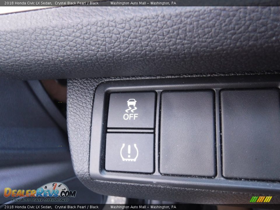 2018 Honda Civic LX Sedan Crystal Black Pearl / Black Photo #12