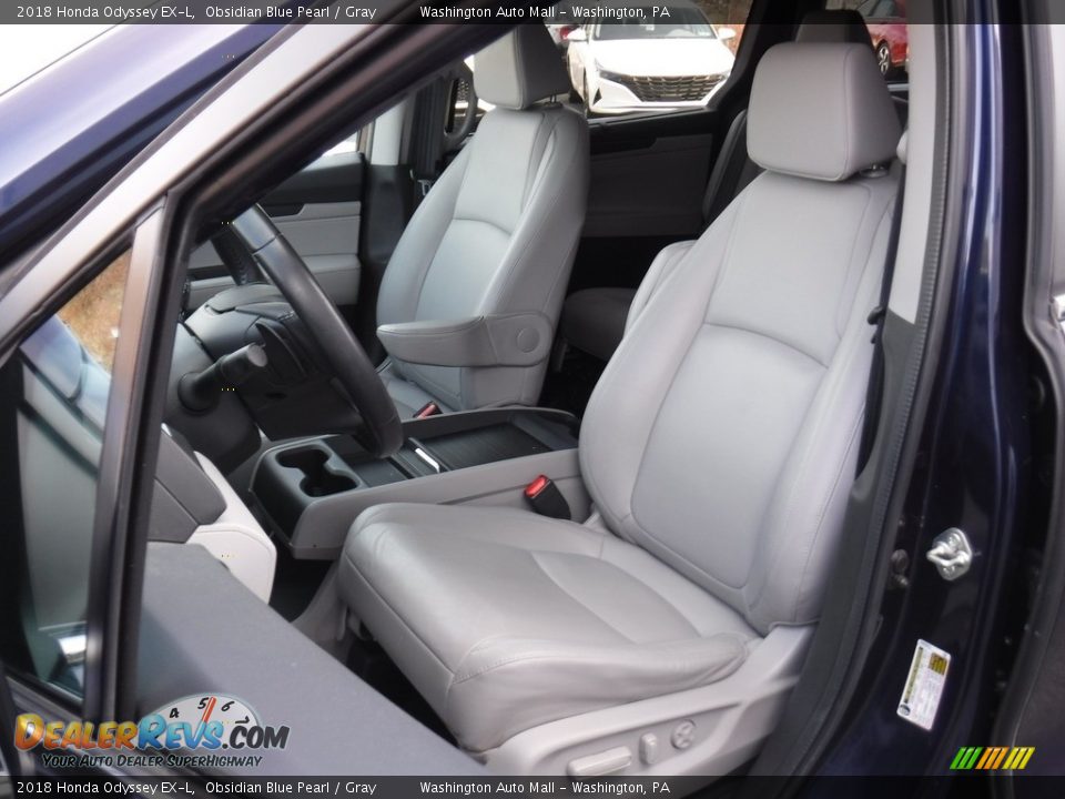 2018 Honda Odyssey EX-L Obsidian Blue Pearl / Gray Photo #13