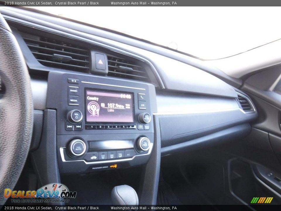 2018 Honda Civic LX Sedan Crystal Black Pearl / Black Photo #14
