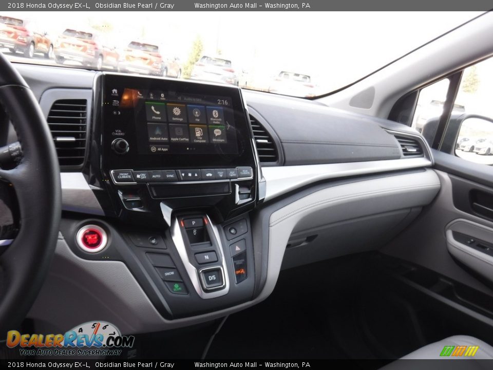 2018 Honda Odyssey EX-L Obsidian Blue Pearl / Gray Photo #15