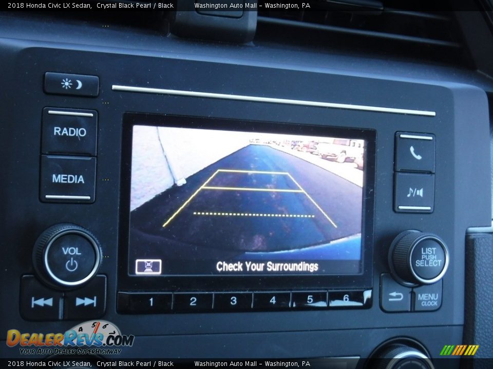 2018 Honda Civic LX Sedan Crystal Black Pearl / Black Photo #15