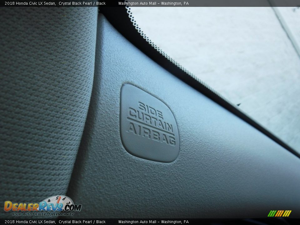 2018 Honda Civic LX Sedan Crystal Black Pearl / Black Photo #18
