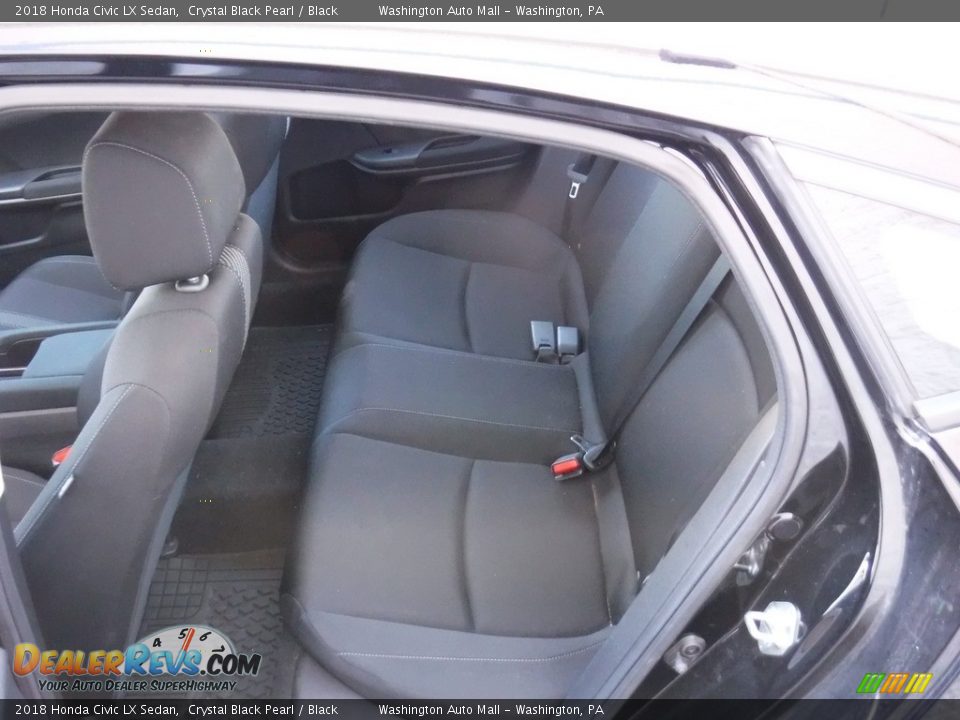 2018 Honda Civic LX Sedan Crystal Black Pearl / Black Photo #22