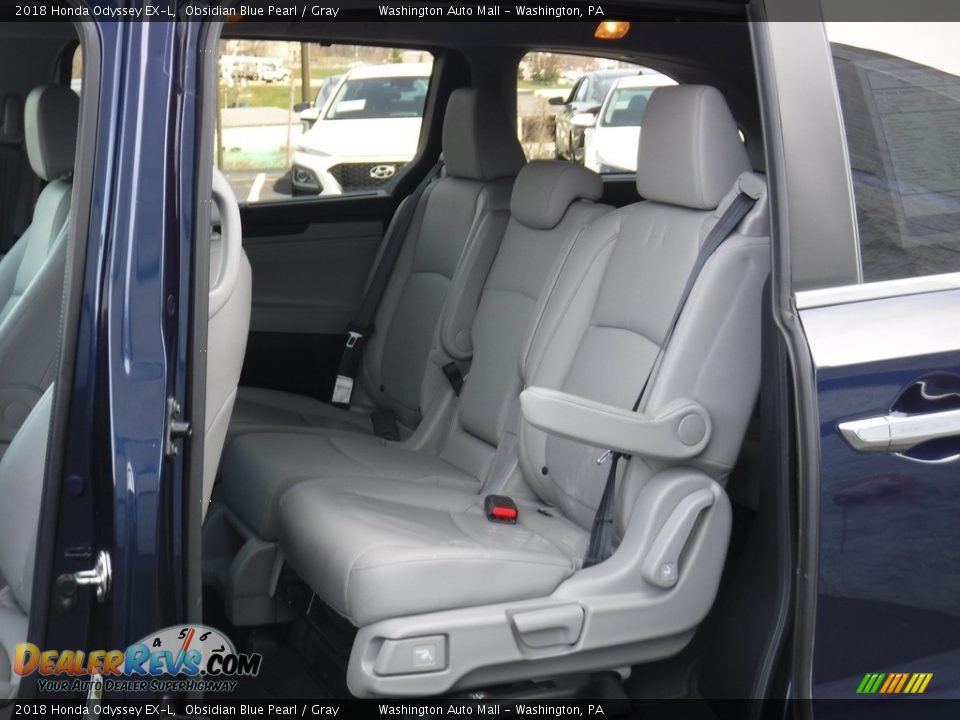 2018 Honda Odyssey EX-L Obsidian Blue Pearl / Gray Photo #24