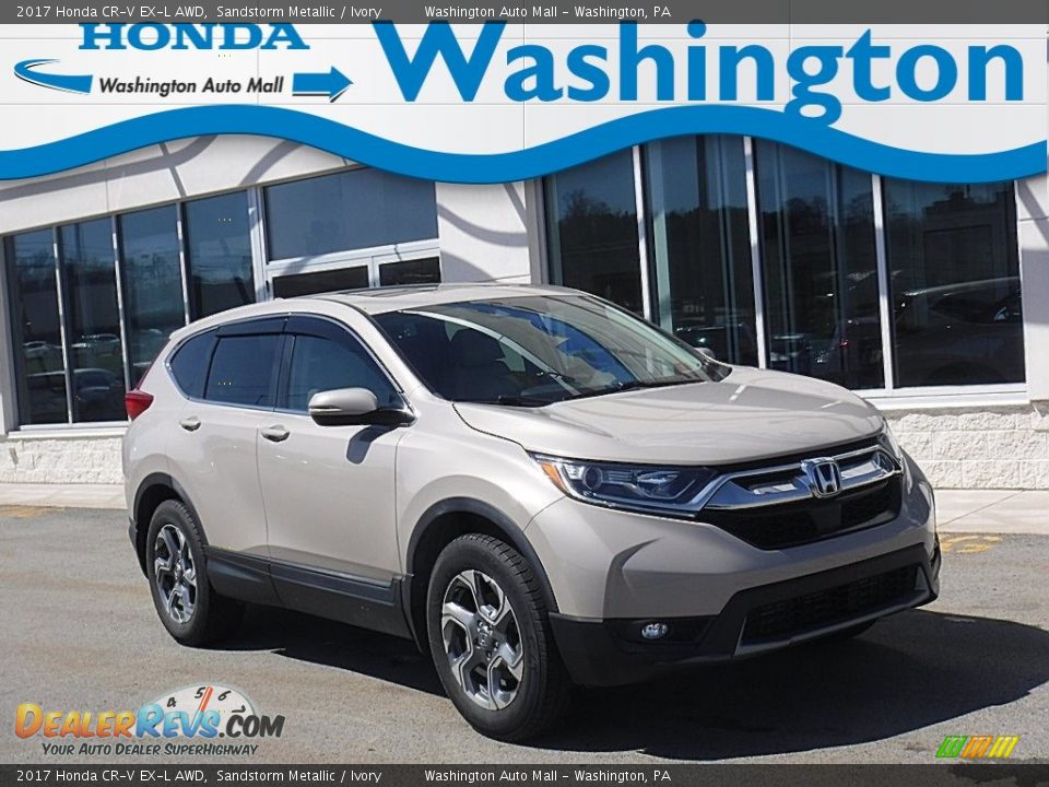 2017 Honda CR-V EX-L AWD Sandstorm Metallic / Ivory Photo #1