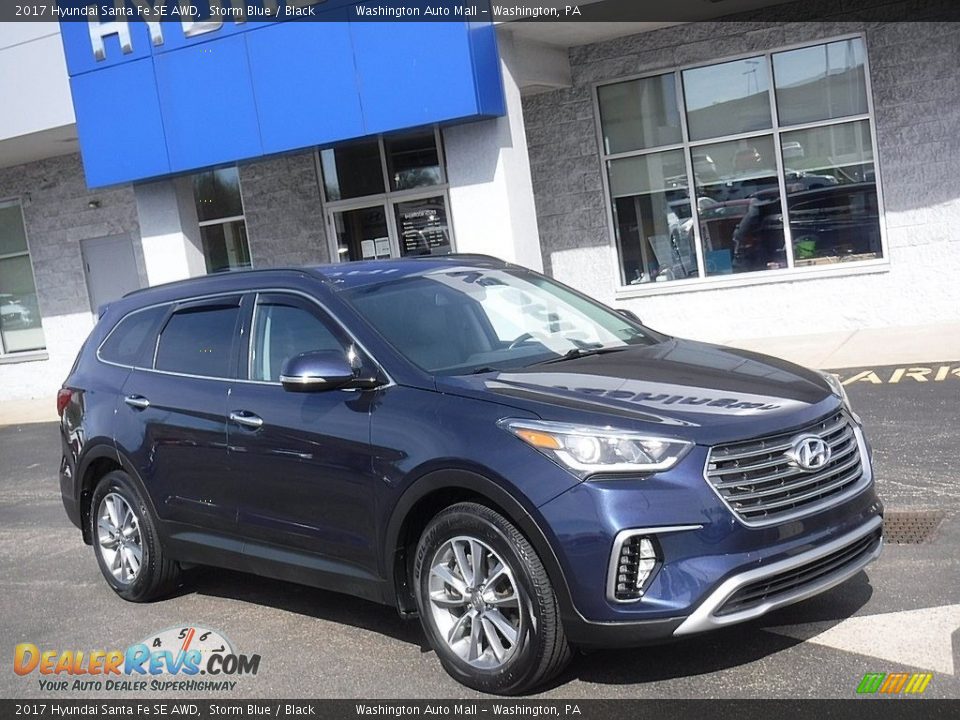 2017 Hyundai Santa Fe SE AWD Storm Blue / Black Photo #1